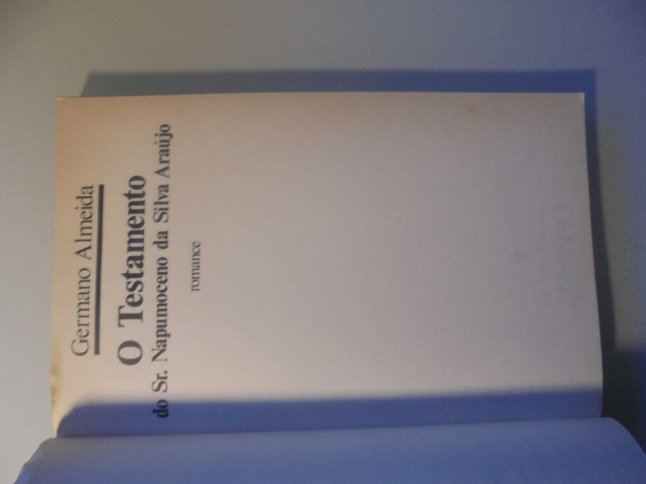 Cabo Verde-Almeida (Germano);O Testamento do Sr.Napumoceno