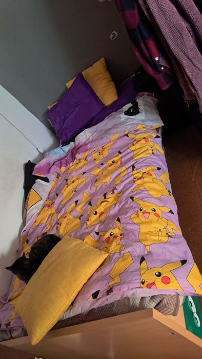 Cama dupla com arrumos