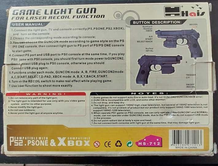Pistolas Light Gun para PS,PS-ONE, PS2, Xbox
