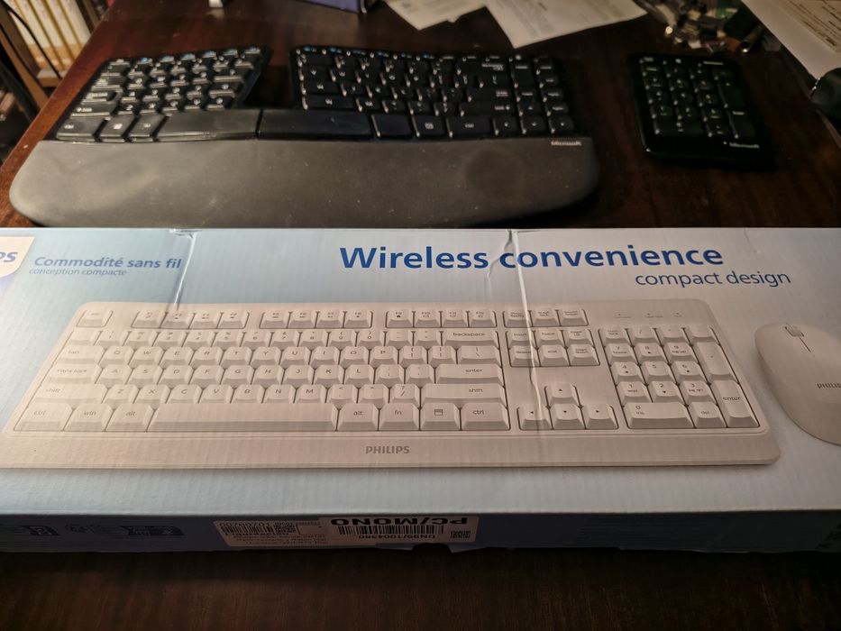 Klawiatura Mysz Philips biała bezprzewodowa