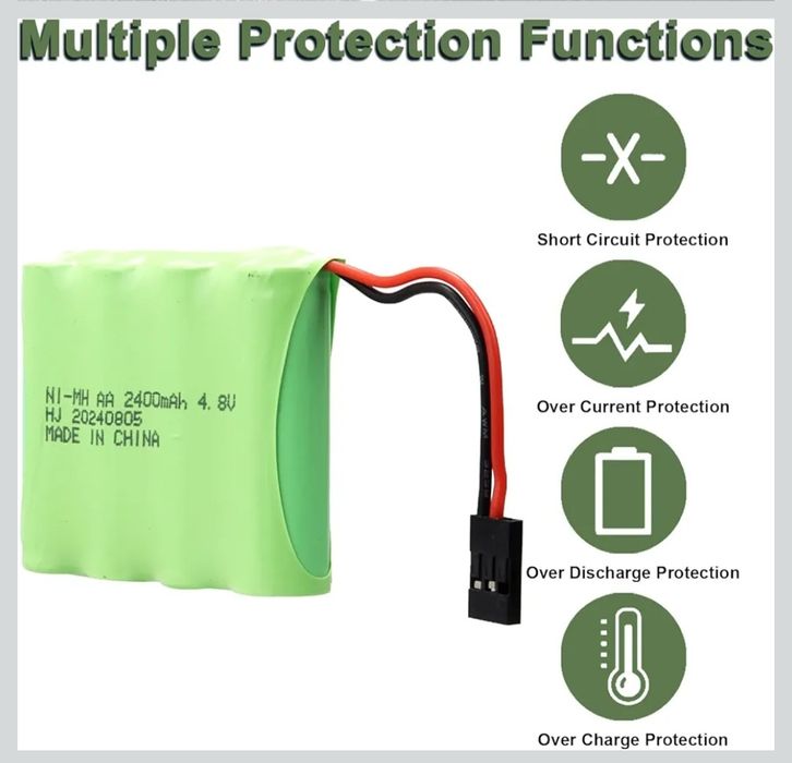 Akumulator RC NiMH 2 szt. 4,8 V 2400 mAh ze złączami Hitec/SM 2P