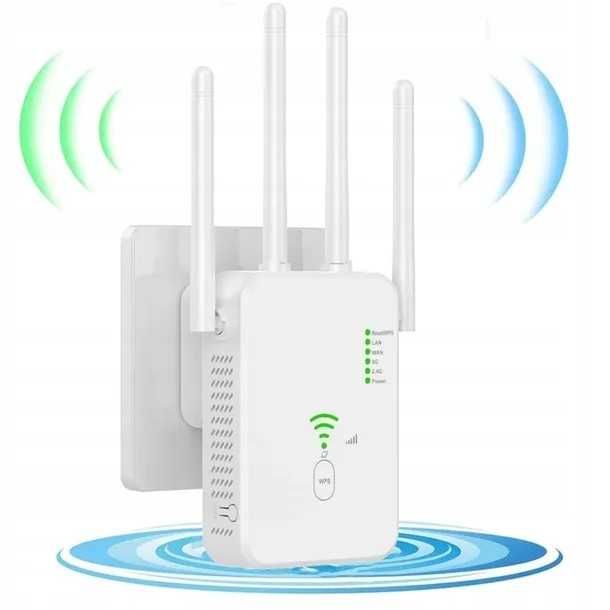 REPEATER WIFI Wzmacniacz Sygnału DUAL BAND 2,4G/5Ghz 1200Mb/s (401b)