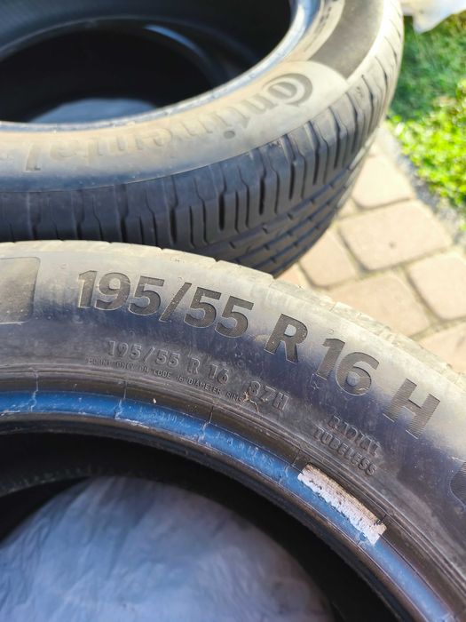 Opony Continental 195/55 R16 87H – Stan bardzo dobry / Komplet