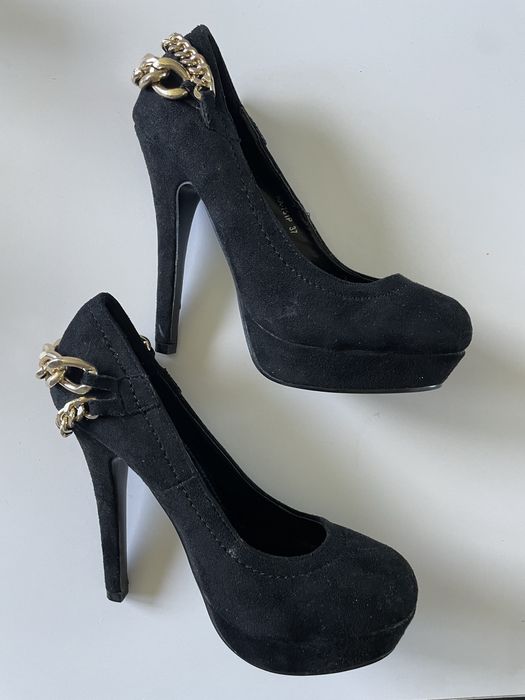 Buty damskie szpilki platforma  Kayla Shoe rozmiar 37 eko skora zamsz