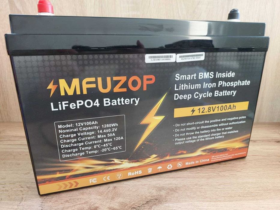 Aккумулятор LiFePO4 Batterie- 12V 100A літієва батарея BMS 100A Poland