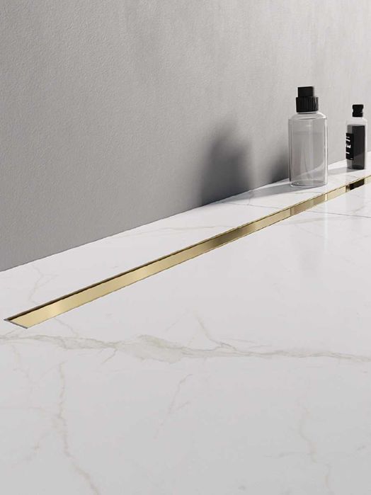 Odpływ VISIO SLIM GOLD 70 ruszt polerowany