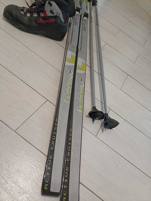 Zestaw narty biegowe + buty + kije