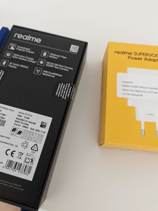 Realme GT8 Pro 16GB RAM 512GB + ładowarka 120W