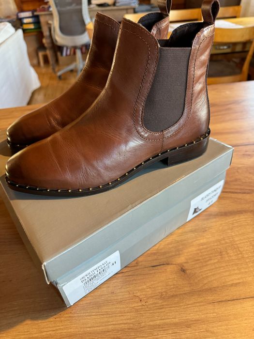 Botki sztyblety - skóra naturalna - 41 Venezia- OKAZJA