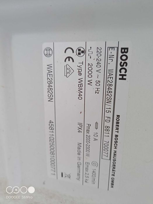 Pralka Bosch WEAE284882SN