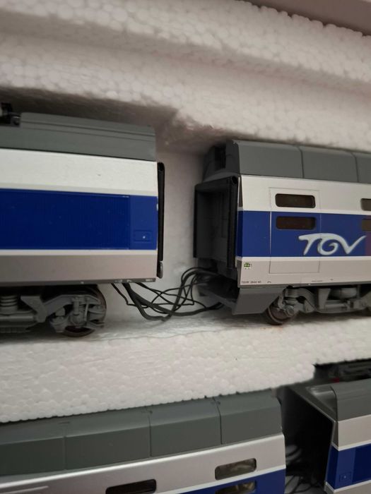 MARKLIN 37790 - Digital - TGV POS - Azul e prata, 4 peças com caixa - MFX - sons