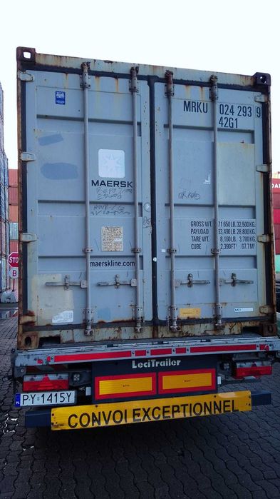 Kontener Morski 40 HC Dostawa Rozładunek Szczelny