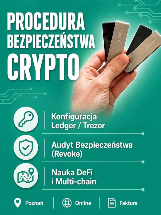 Pomoc Kryptowaluty: Portfel Ledger, Trezor, Bezpieczeństwo | DeFi | Programista