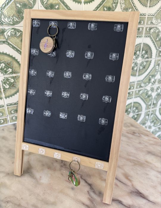 Expositor de mesa dobrável para ímanes, porta-chaves ou lembranças