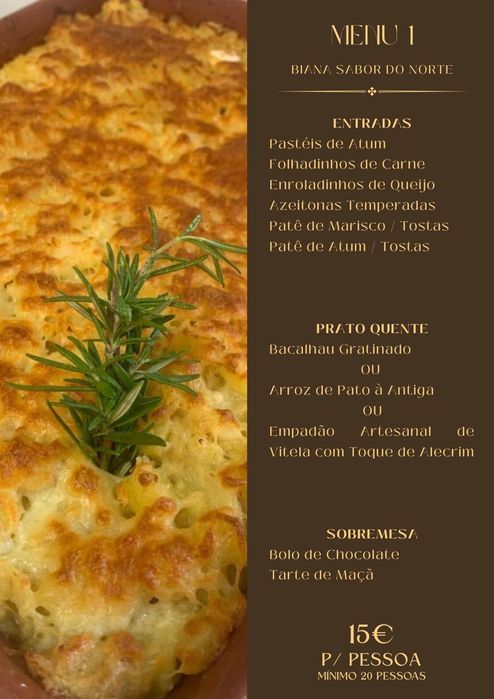 Catering ao domicílio ou em espaços particulares