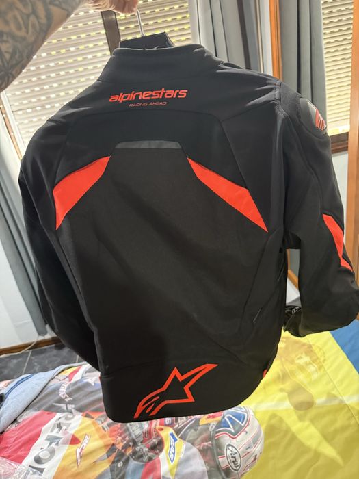 Blusão T-GP R V3 Drystar Black / Red Fluo / White