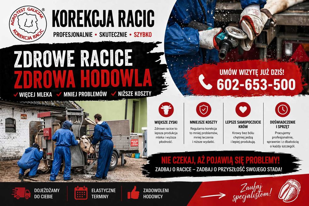 Korekcja racic u krów