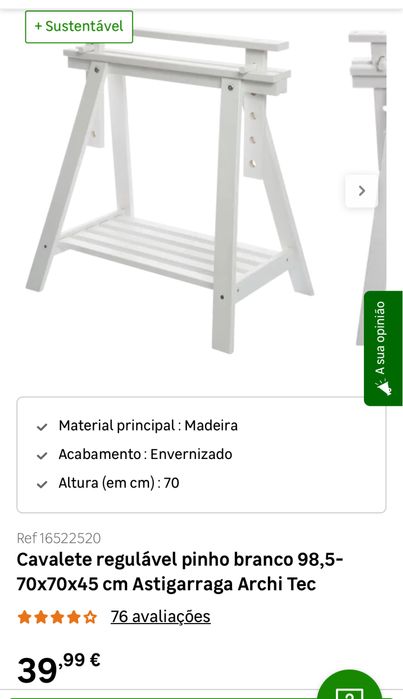 Tampo em vidro com 2 cavaletes