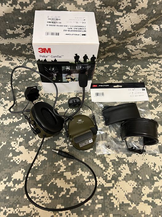 Військові активні навушники Peltor з гарнітурою + кріплення на шолом‼️