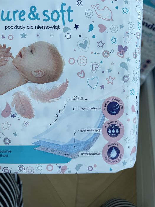 Podkłady jednorazowe dla niemowląt Kindi 60x60 cm