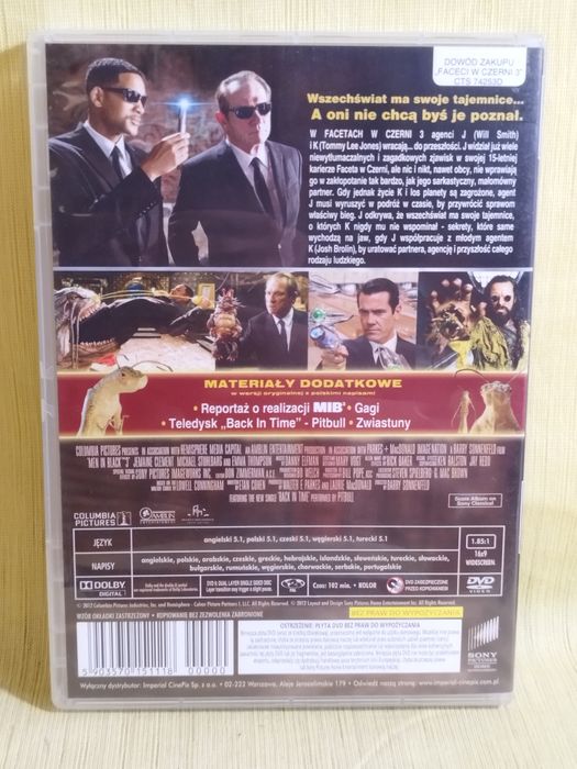 "Faceci w czerni III" / DVD / Nowe