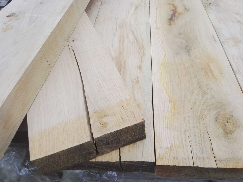 Gruba belka, deska dębowa, heblowana 14x4 cm