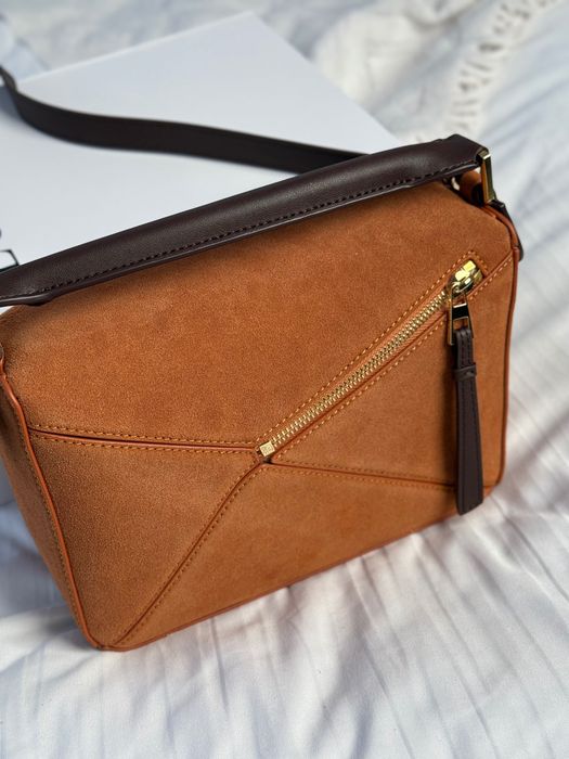 Сумка Loewe puzzle замшева
