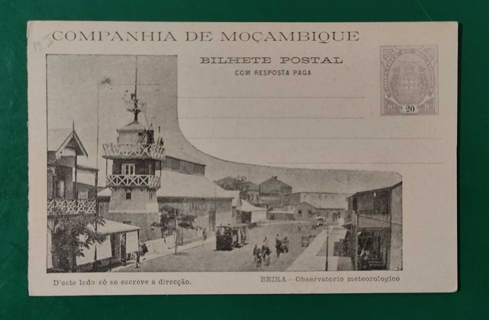 Inteiro postal - 1904 Companhia de Moçambique 20 reis c/ resposta paga