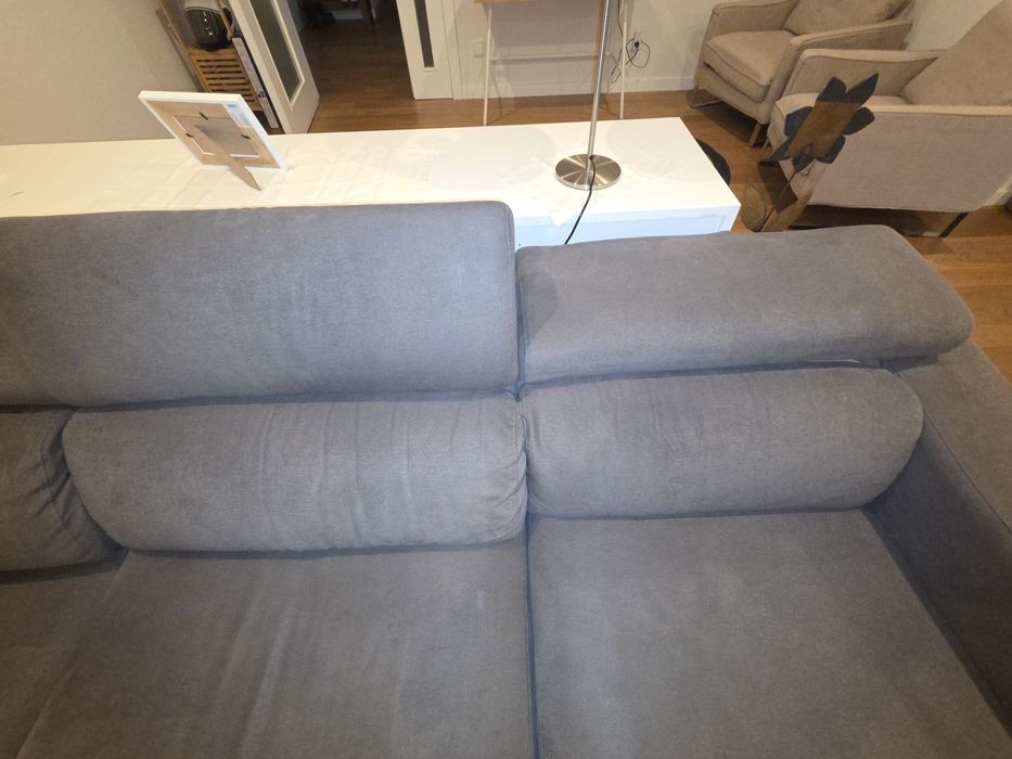 Sofá c/ chaise Pedro Ortiz cinzento escuro