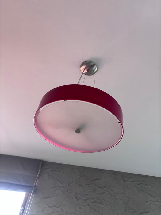 Lampa wisząca sufitowa duża czerwona Lima