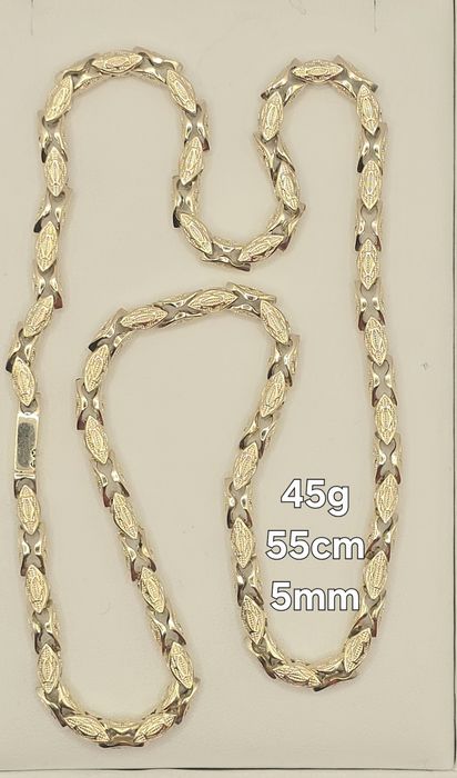 Nowy Złoty Łańcuszek splot Kartier okrągły 55cm próba 585