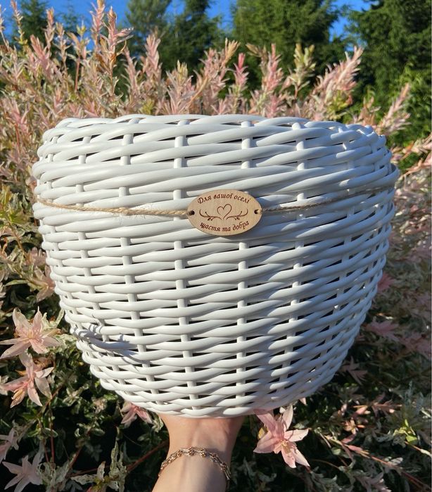 Кашпо з штучного ротангу, корзина, ротанг , горщик, кашпо