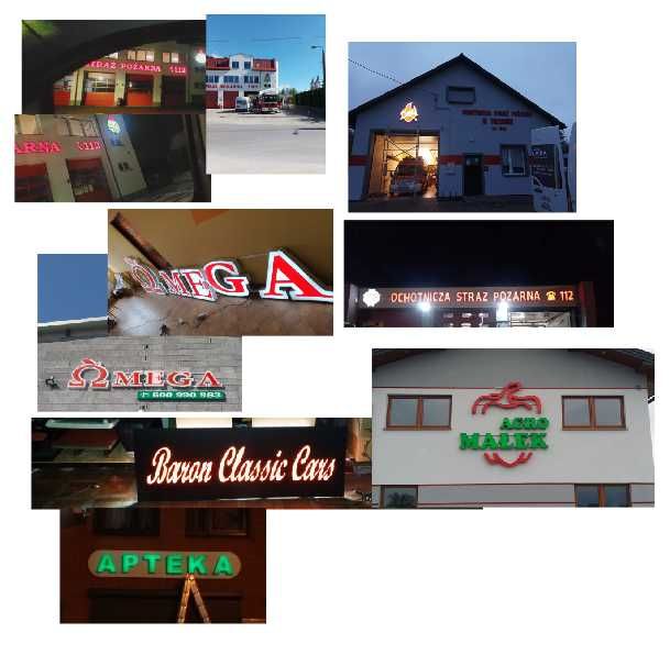 REKLAMA zewnętrzna litery 3d blokowe przestrzenne podświetlane led