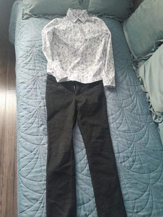 Spodnie hm r.152 + koszula r.152