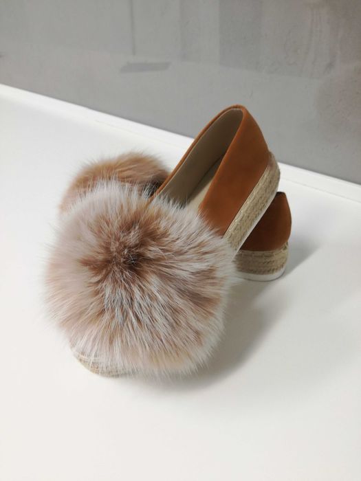 Espadryle z futerkiem