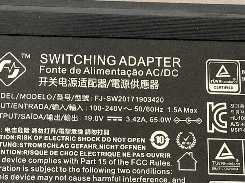 AC adaptador - Carregador computador portatil FJ-SW20171.90342.0 19V