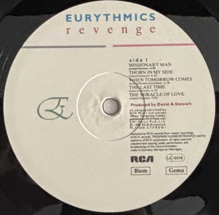 Eurythmics – Revenge