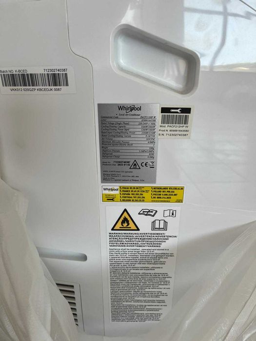 Ar Condicionado Whirpool PACF 212HP 12000BTU