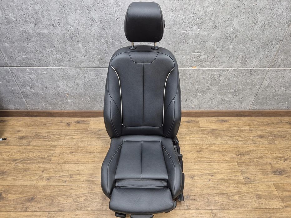 BMW F30 F31 F36 Lewy Fotel Sport M-Pakiet Czarna Skóra Manual Grzany EU