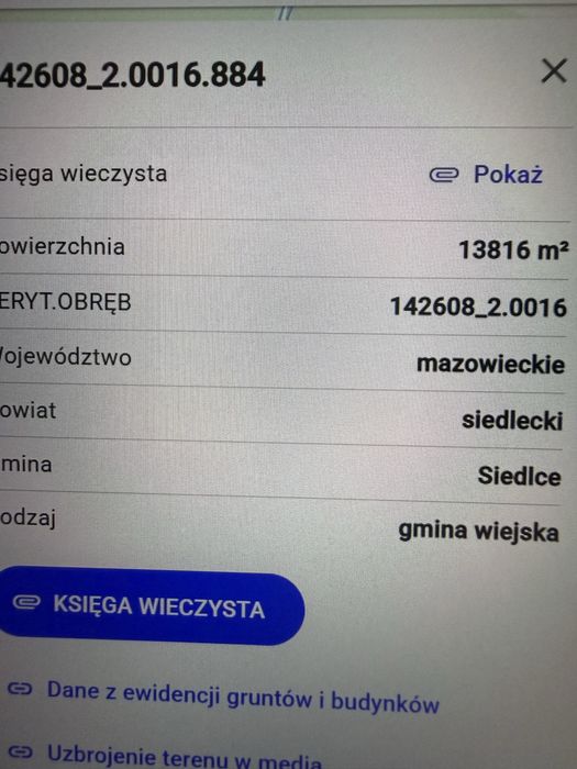 Działka 13 767 m² z domkiem letniskowym – Pruszyn, ul. Łosicka – MPZP, media