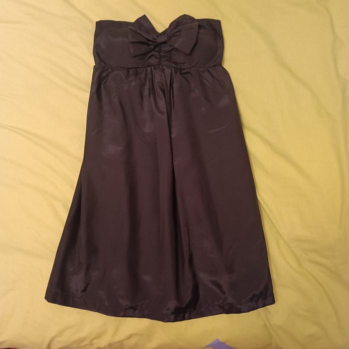 Vestido cai-cai preto de festa