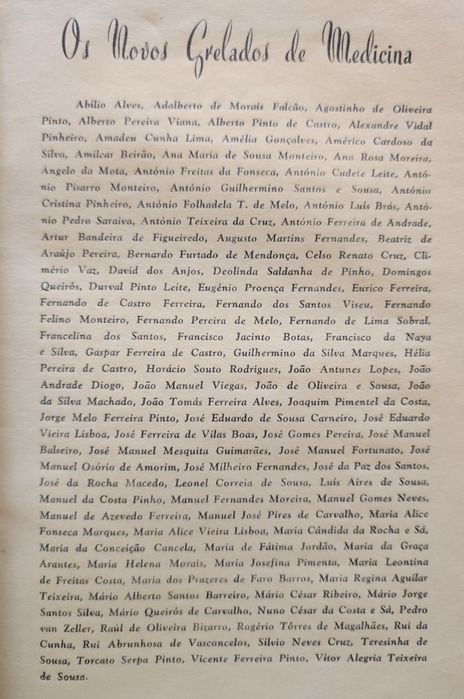 Livro dos Novos Grelhados se Medicina Porto 1958
30€ com envio em cor