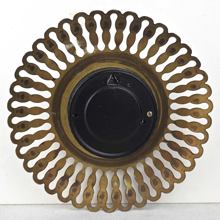 Zabytkowy Aneroidowy Barometr Mosiądz Vintage Retro Mid Century Sunburst