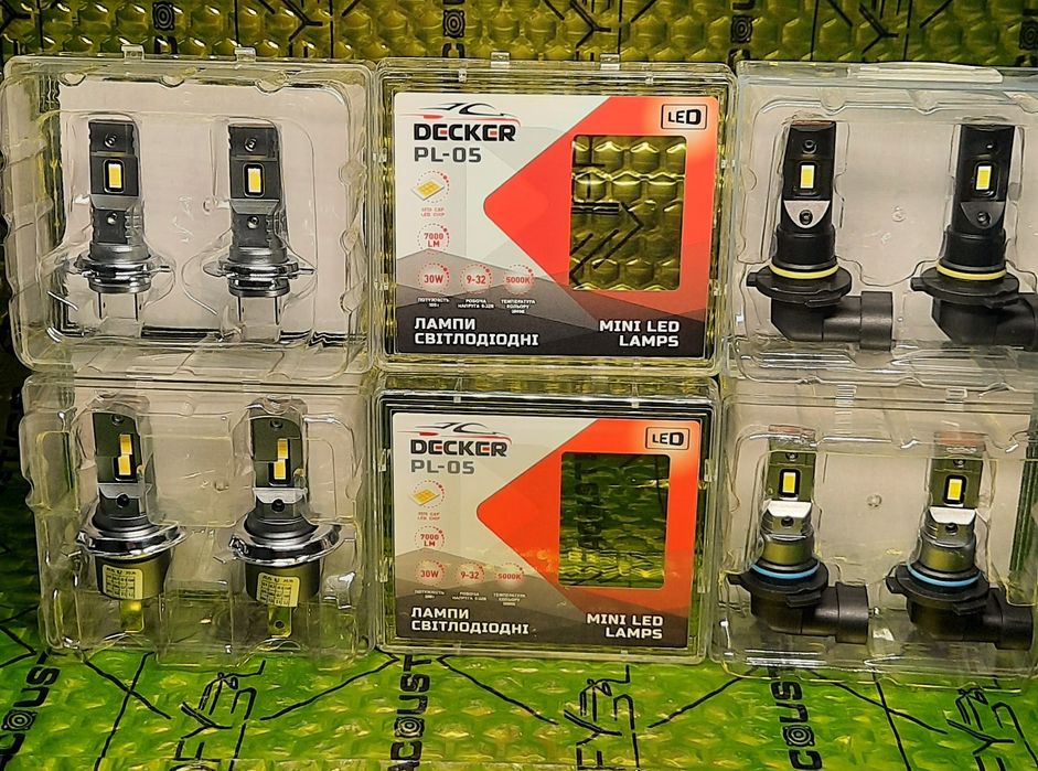 Лампи LED H4/Н7/Н11/ DECKER PL-05 5000K 7000Lm 12v 24v