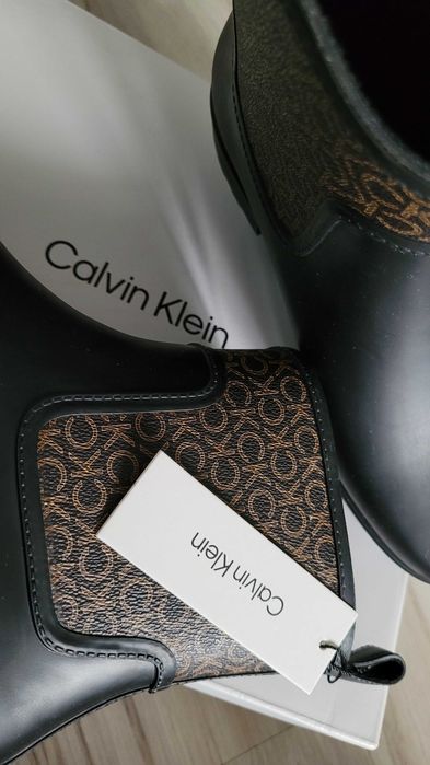 Buty damskie  CALVIN KLEIN Kalosze Mono Rain Boot NOWE PROMO!