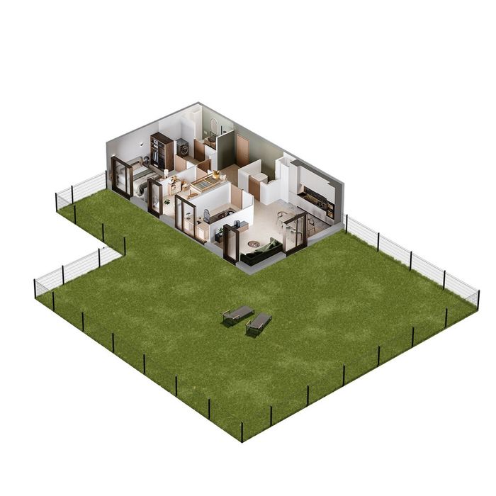 4 pokoje, 74,39 m², ogród, nowe, Harmony Garden