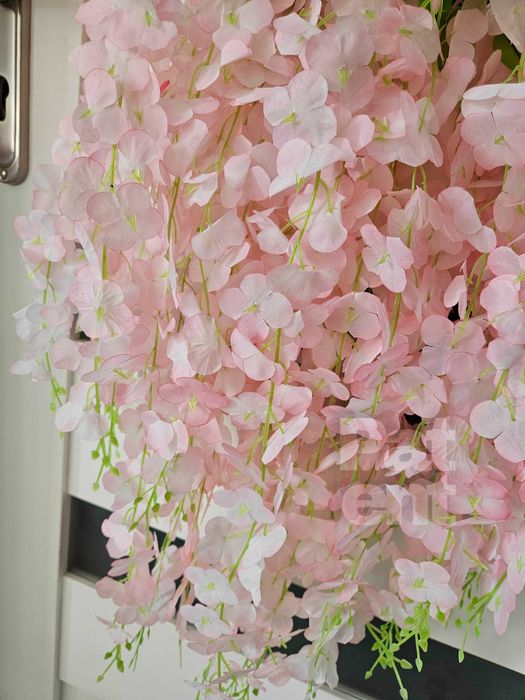 Wisteria różowa glicynia sztuczna girlanda dekoracja 12 sztuk