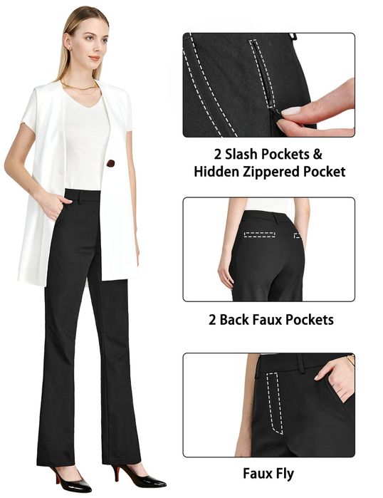 Tapata Spodnie Damskie Dzwony Garniturowe Antracytowe Długość 74 cm S