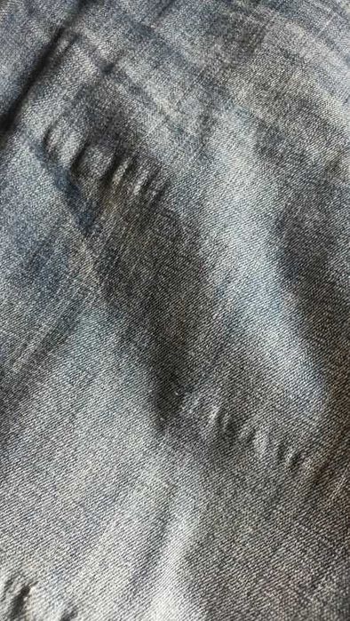Granatowe męskie jeansy SMOG rozmiar 36/32 proste elastyczne