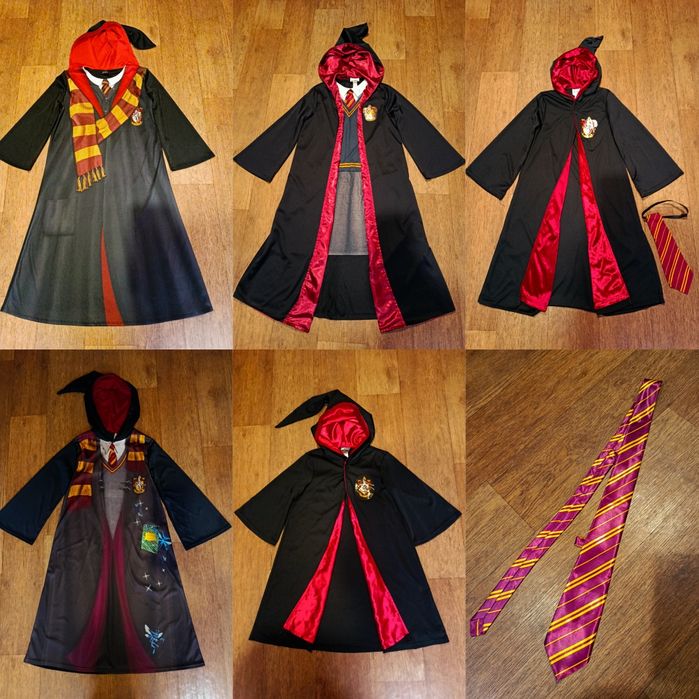 Костюм, платье мантия Гермиона, Грифиндор, 5-10 лет